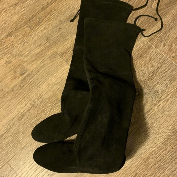 Brand NEW Stuart Weitzman Thigh High Black Boots (Suede) - Picture 10 of 11